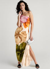 Asymmetrical Neck Relaxed Vacation Dress