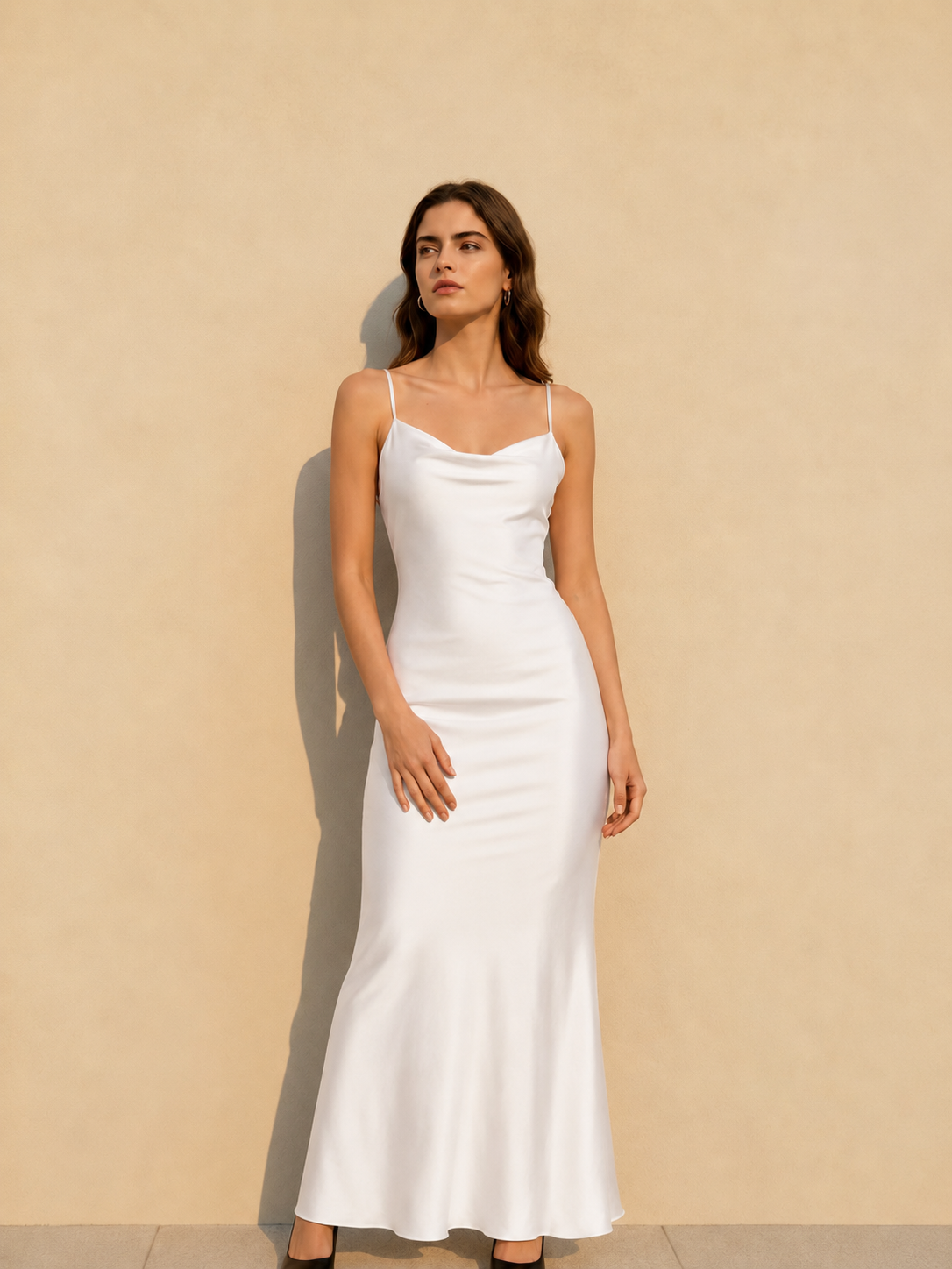 Satin Cami Backless Sexy Slim Fit Prom Dress
