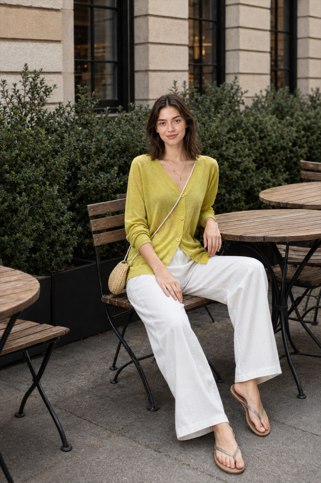 V-Neck Lightweight Knit Cardigan