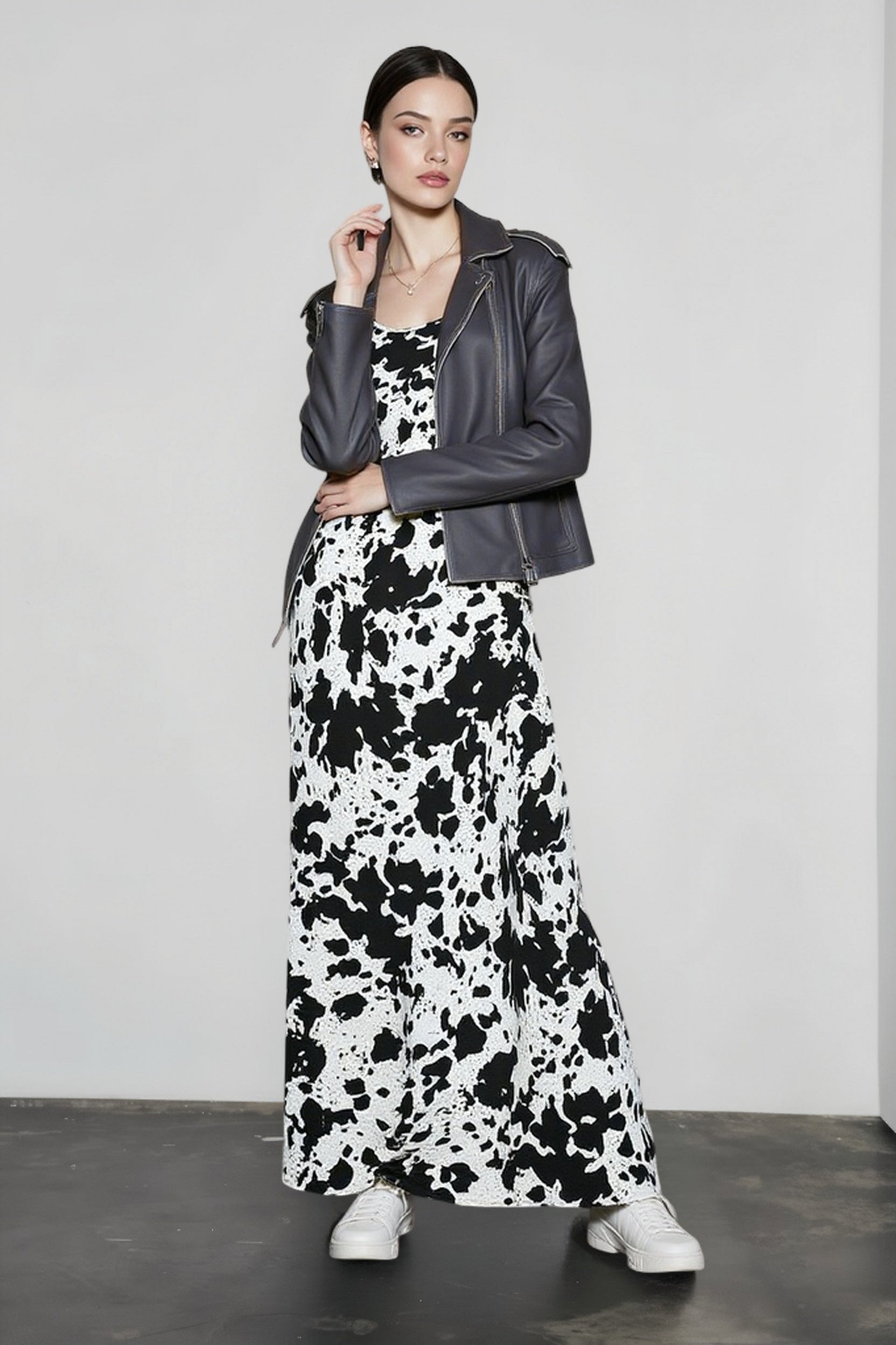 Vintage Floral High-Waist Slip Dress