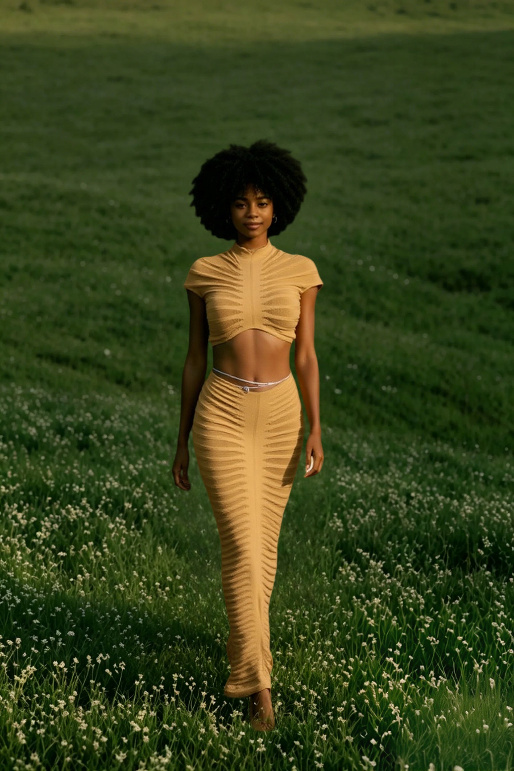 Knitted Crop Top Hollow Out Design Two Piece Shorts Set