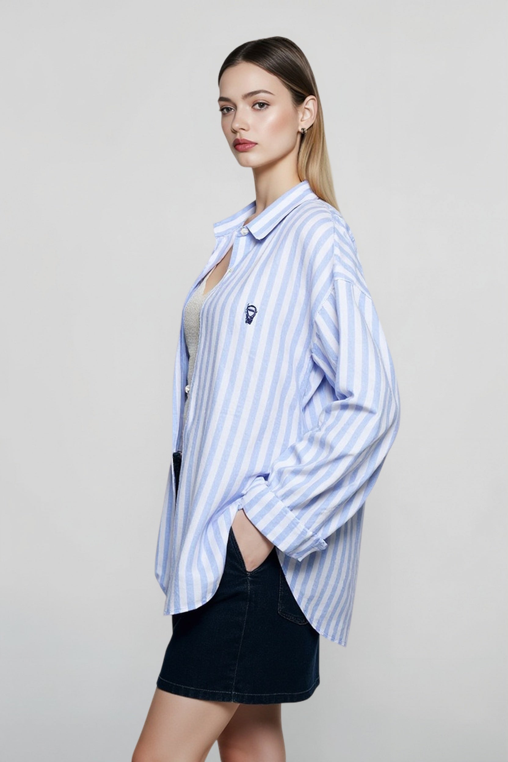 Linen Relaxed Striped Blouse