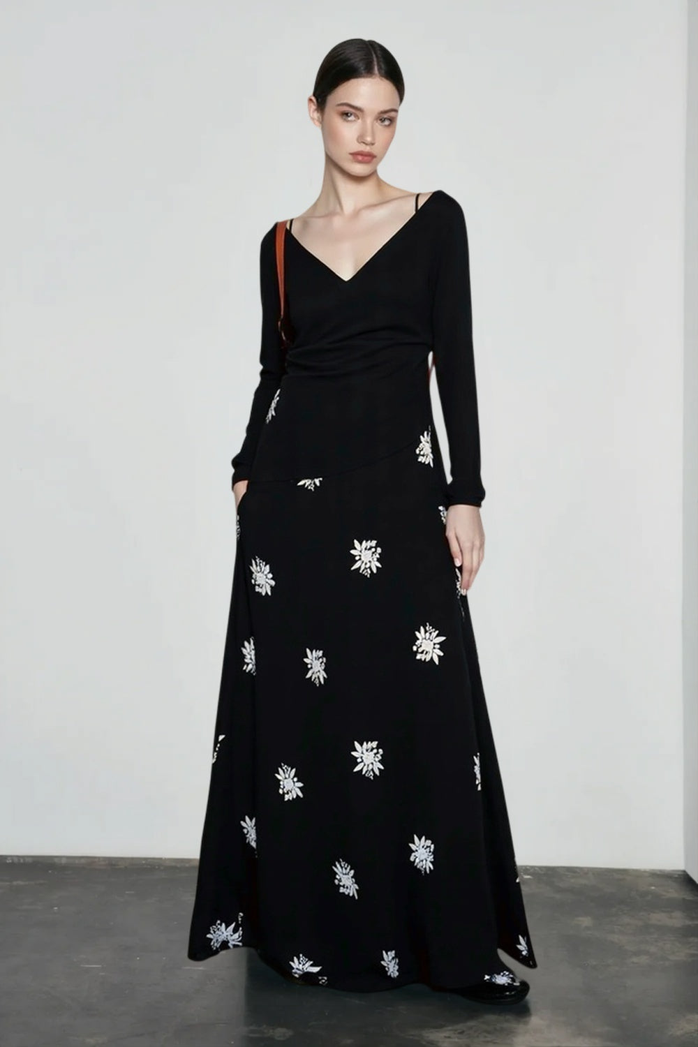 Embroidered Linen Lace Vacation Skirt