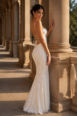 Strappy Backless Lace-Up Sexy Bodycon Maxi Dress