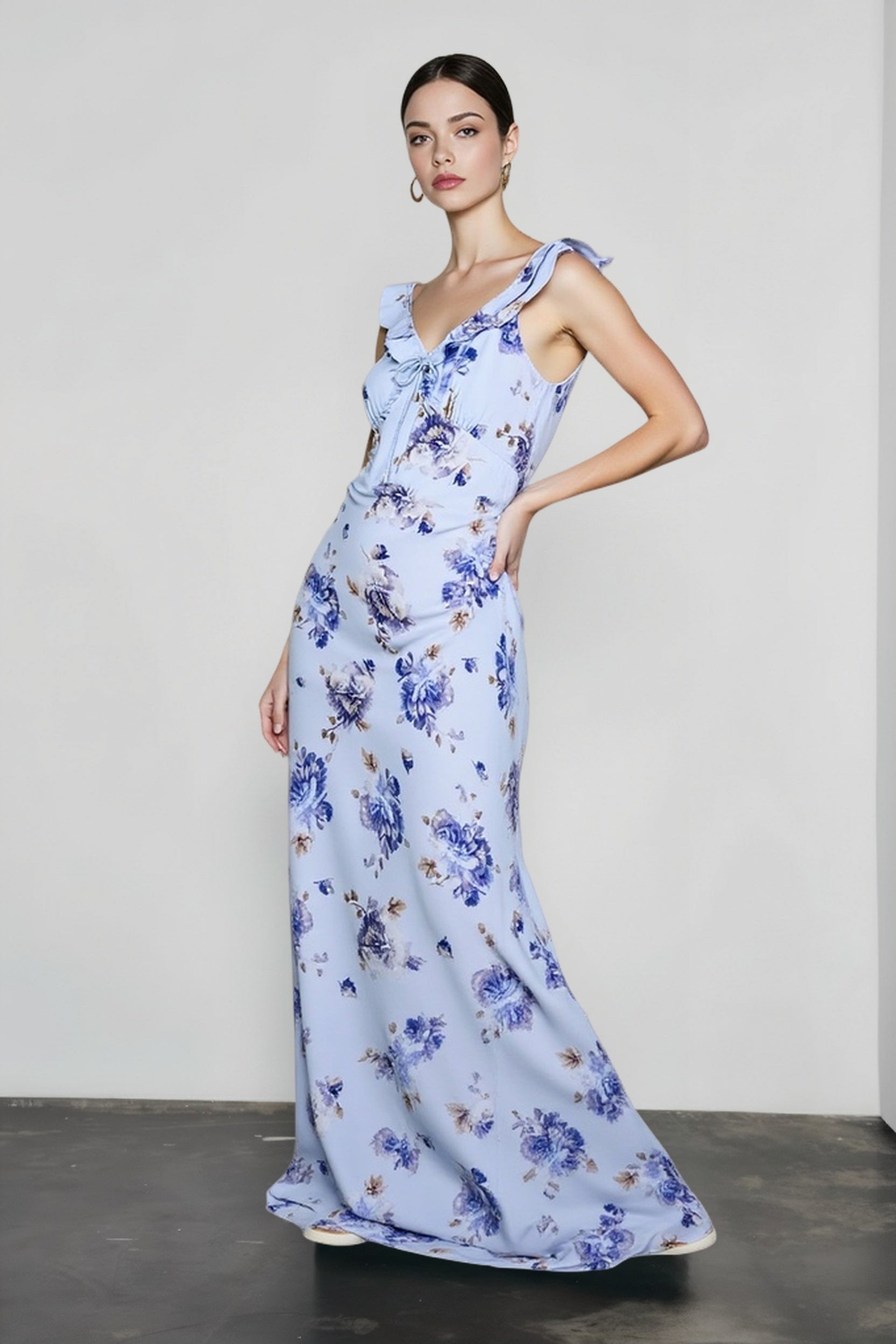 Low Cut Printed Cami Bodycon Vacation Dress