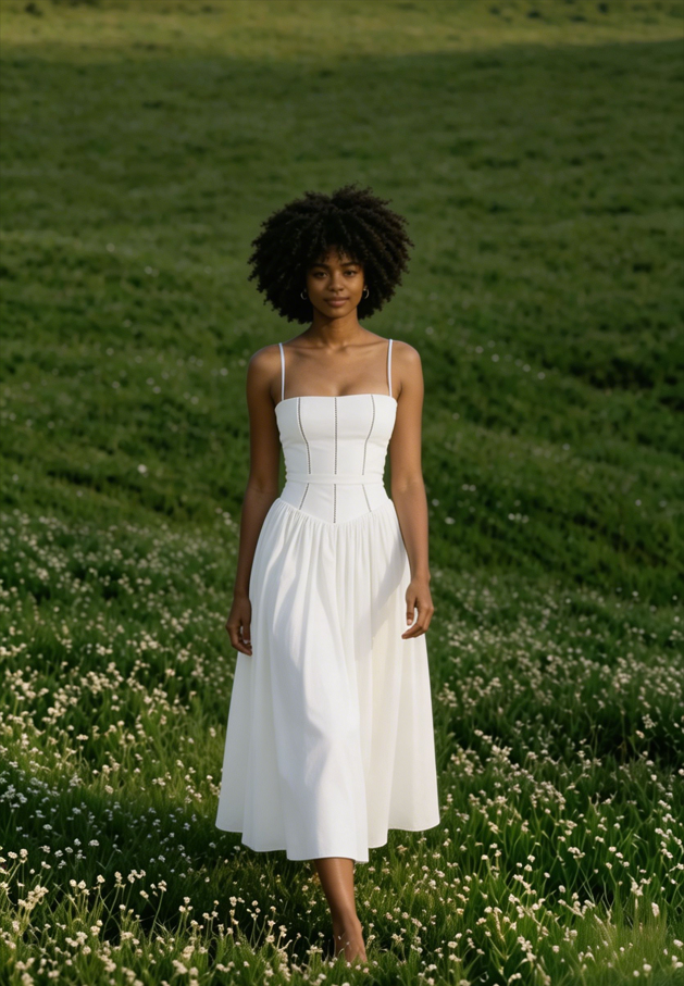 Elegant Gentle Floral Cami Fairy Maxi Dress