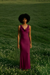 Satin Mermaid Low-Back Party Dress