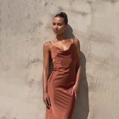 Deep Plunge Midaxi Dress