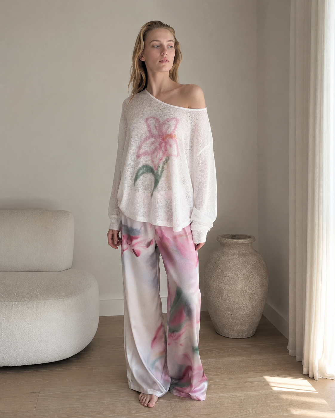 Lightweight Sun Protection Loose Casual Slouchy Blouse