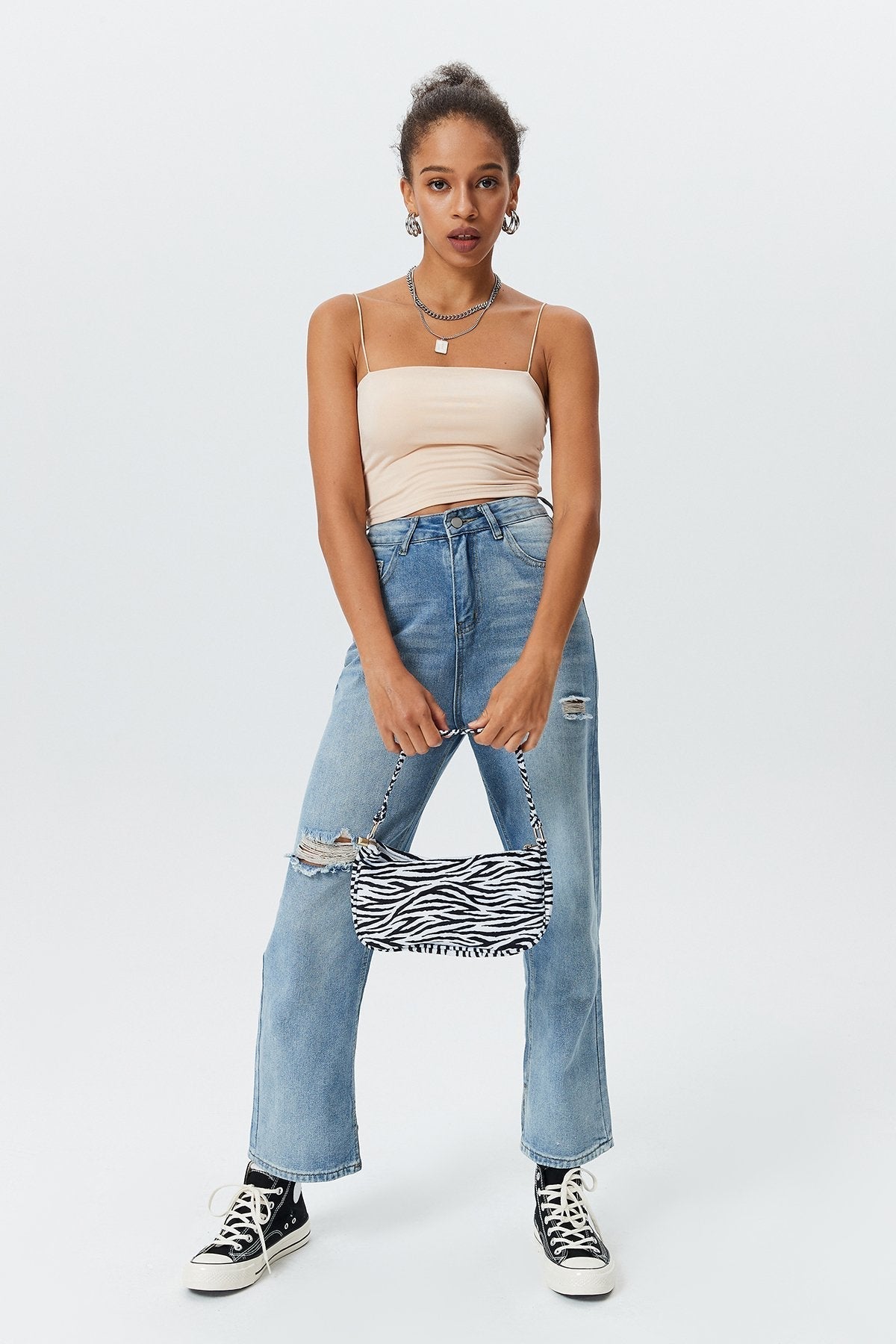 Solid Backless Cami Crop Tank Top