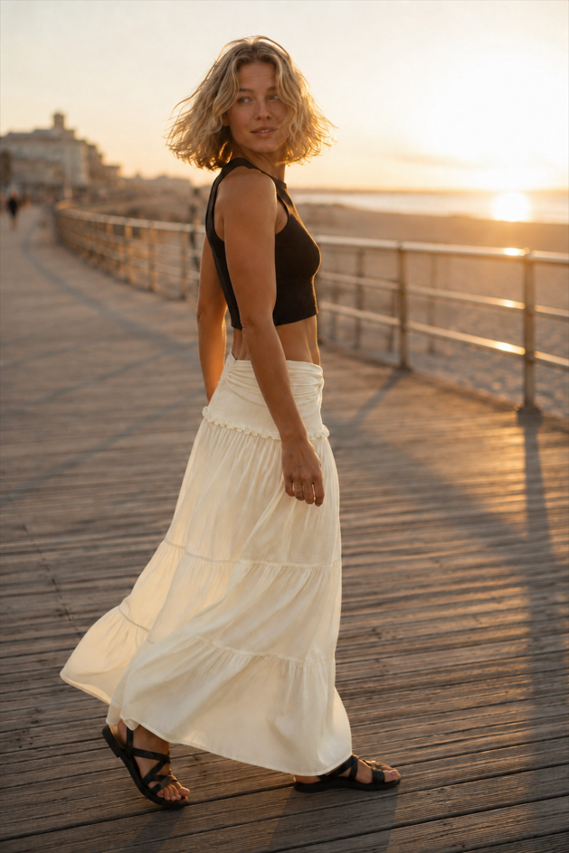 Sleeveless Halter Twist Co-ord Boho Dress
