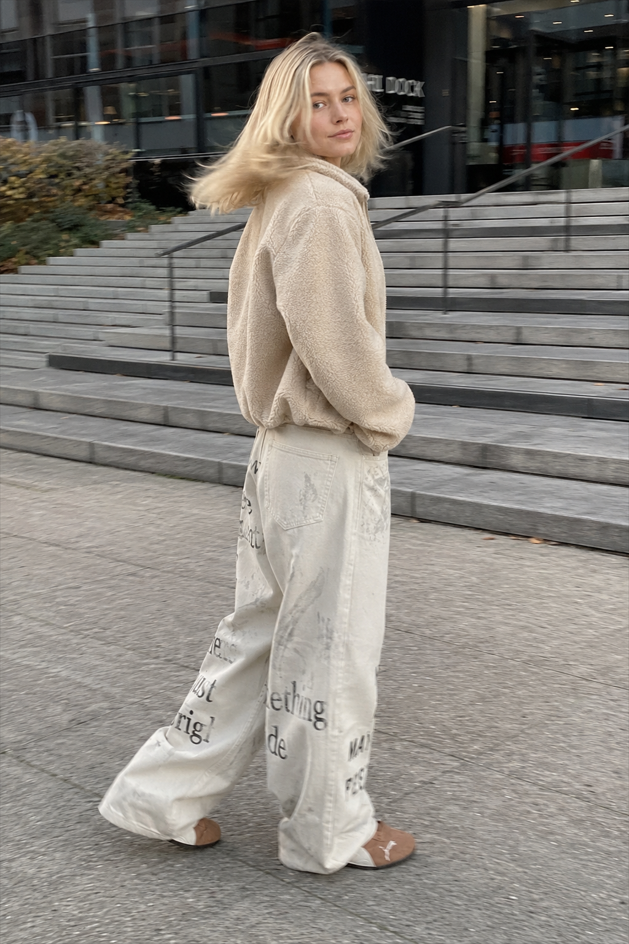 Apricot Graffiti Straight Denim Jeans