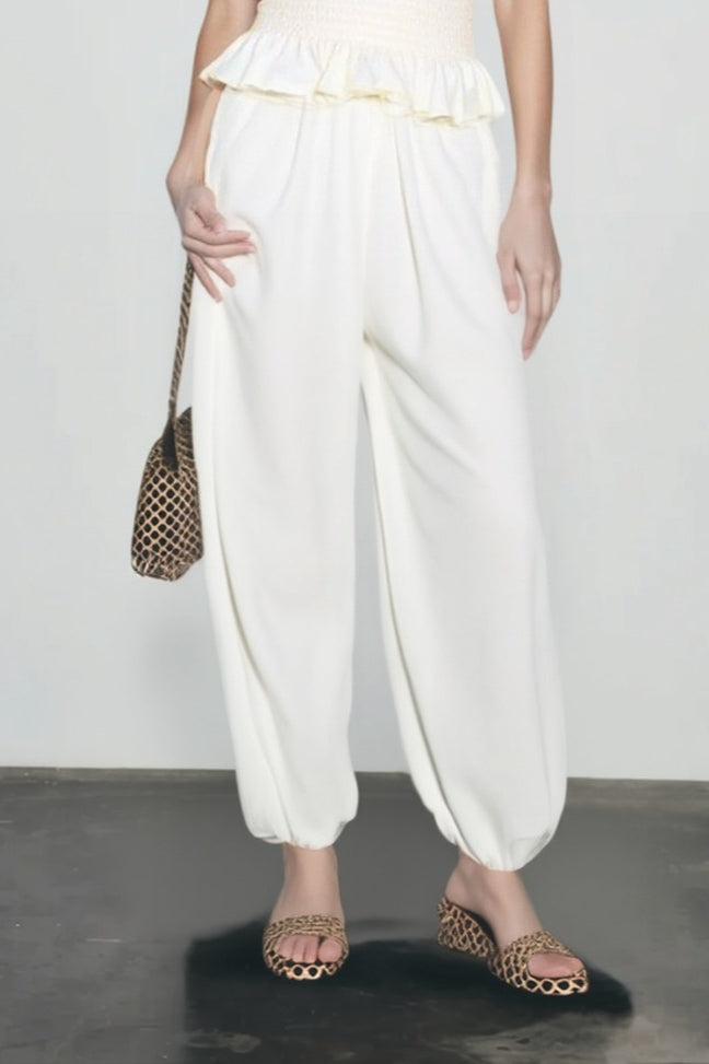 Ruched Strapless Crop Vacation Set