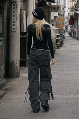 Denim Multi-Pocket Street Loose Cargo Pants