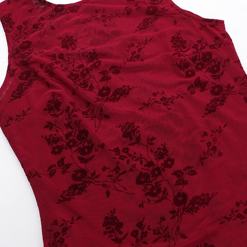 Vivre Mini Dress Burgundy