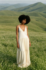 Solid Ruched Loose Tank Boho Dress