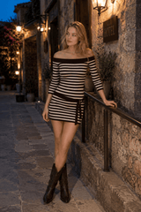 Vintage Short Shirt Collar Batwing Mini Dress