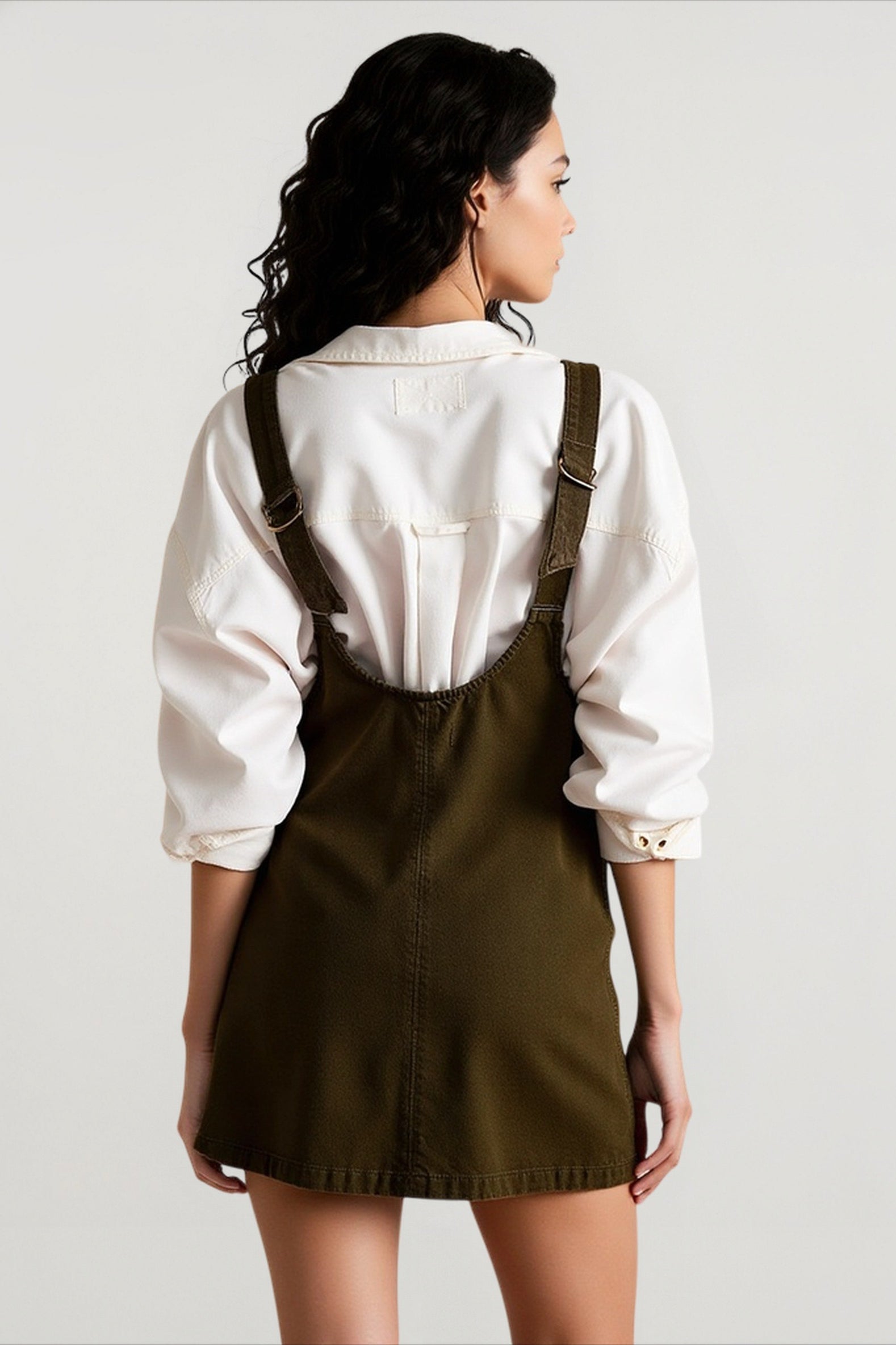 Mini Suspender Denim Dress