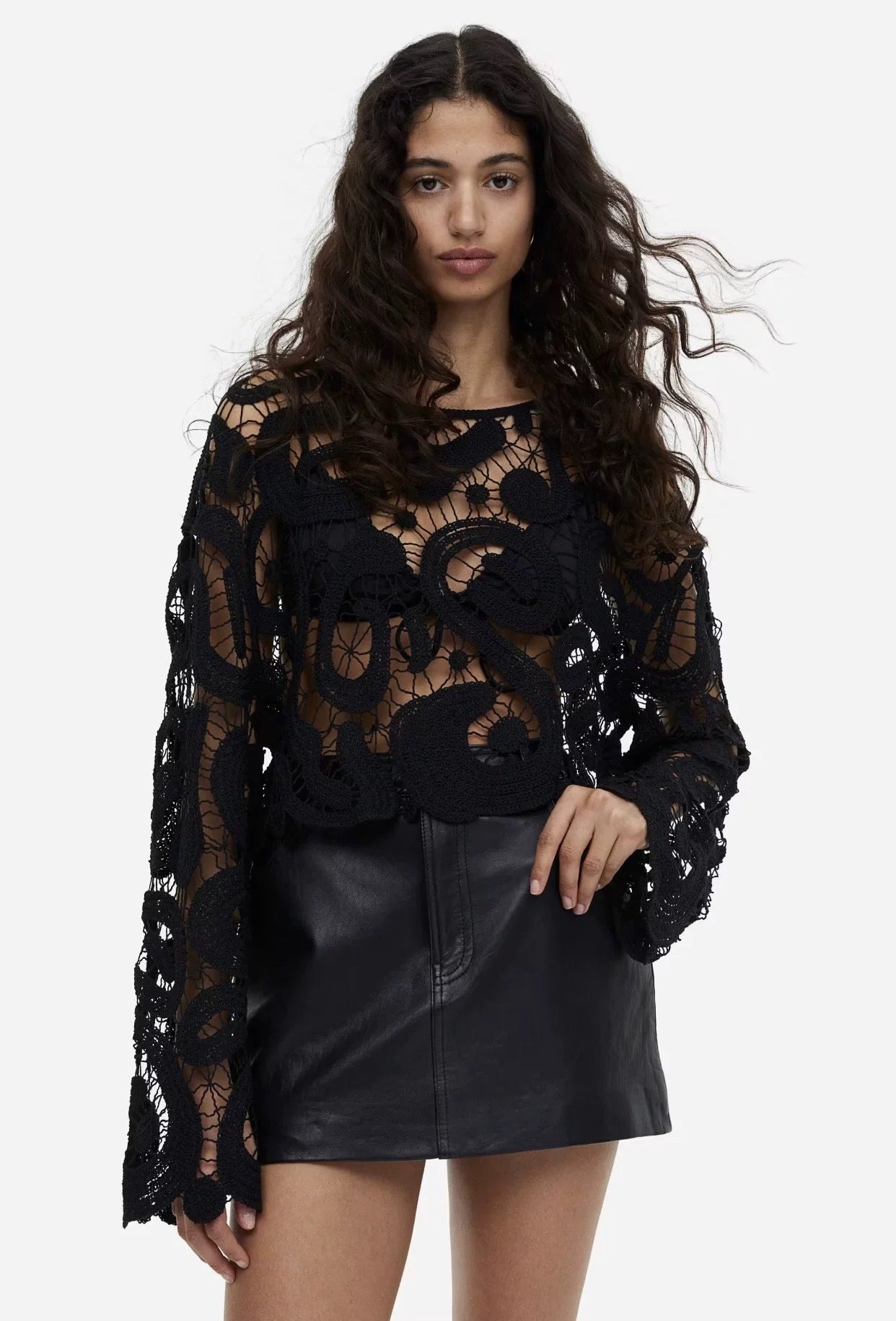 Island Mood Crochet Cover Up Top