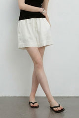 Linen Drawstring Relaxed Shorts Pants