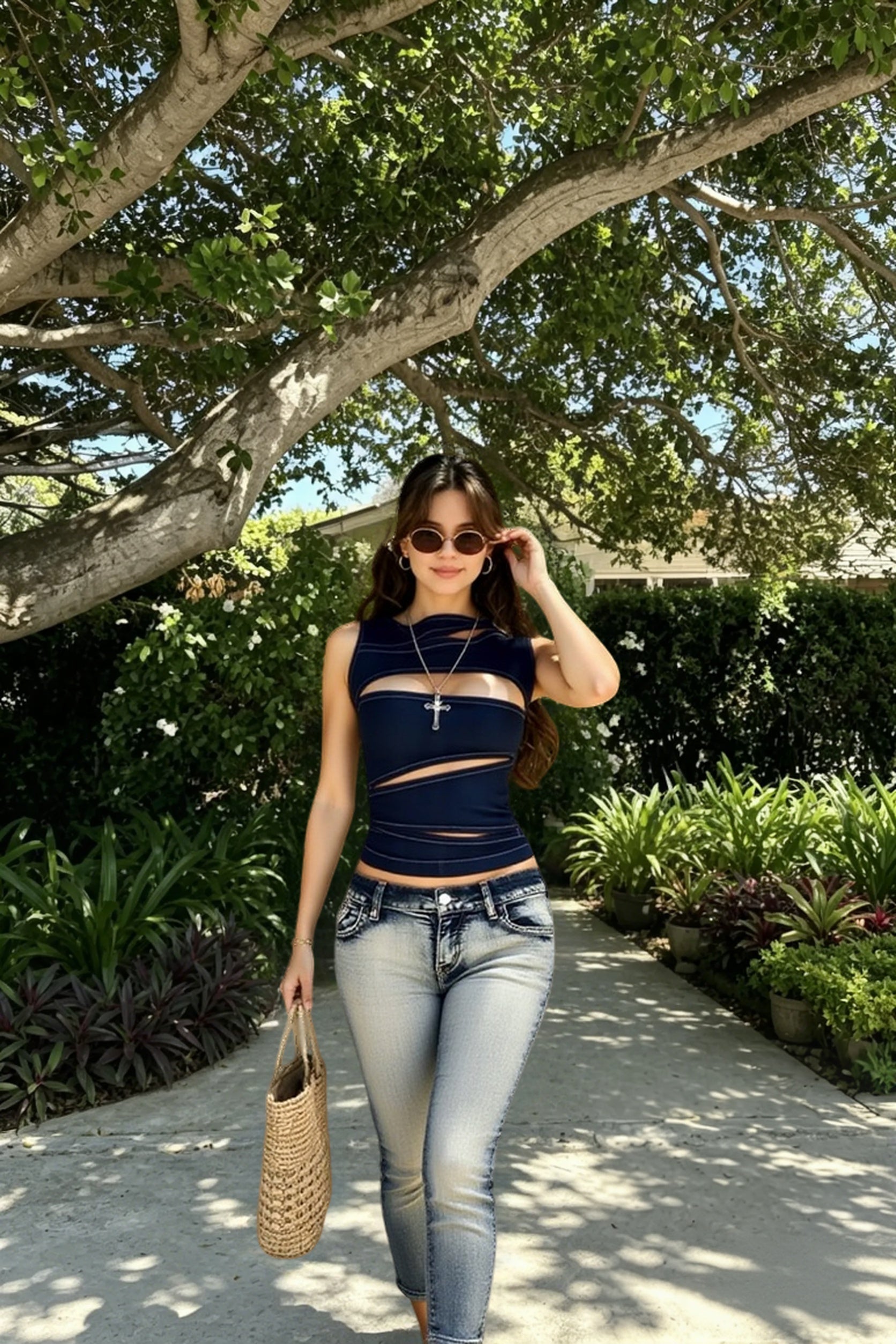 Slim Fit Hollow Cami Top