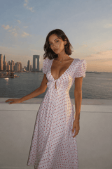 Polka Dot Bow-Detail Mini Dress