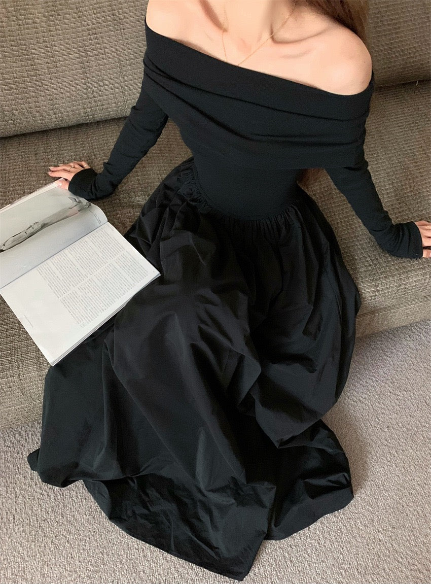 Off Shoulder Criss Cross Long Dress