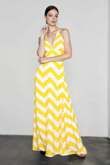 Bohemian Print V Neck Cami Slit Vacation Dress