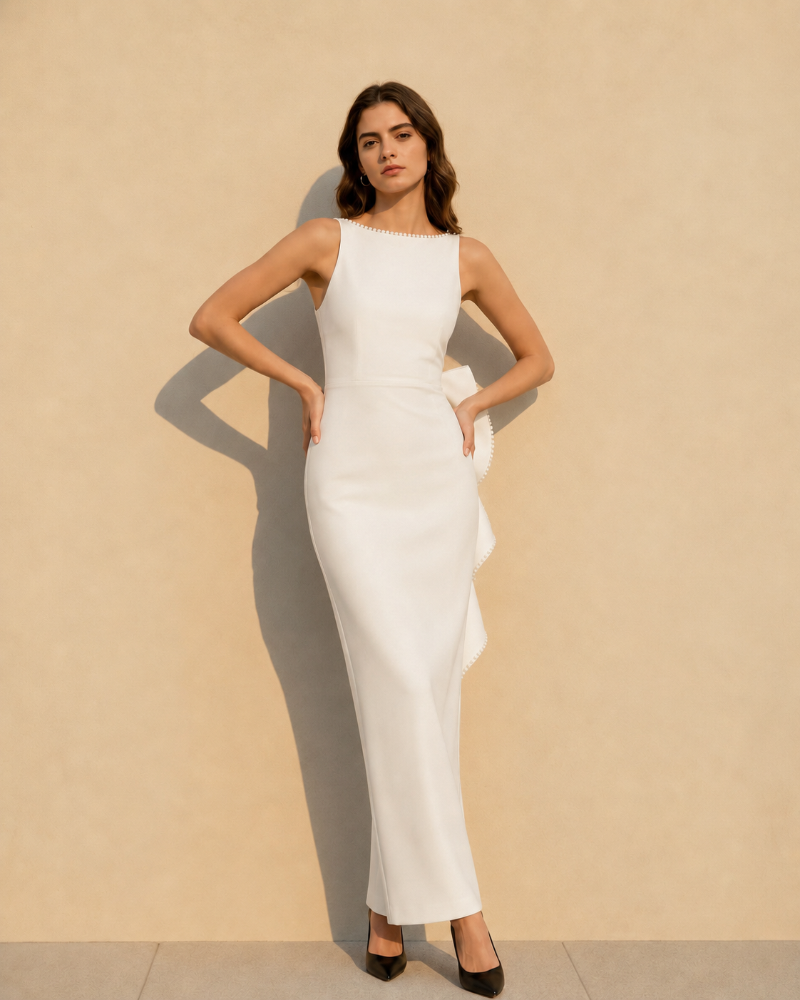 Elegant Bow Slim Fit Party Dress