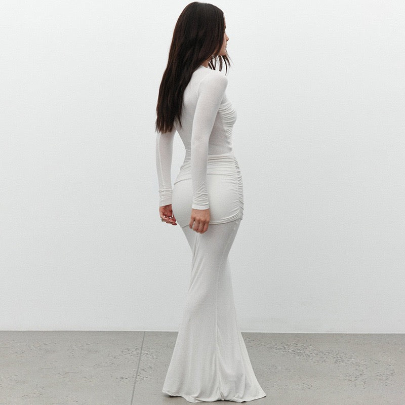 Velvet Long Sleeve Maxi Dress
