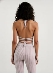 Cutout Bikini Top Tie Pants Vacation Set