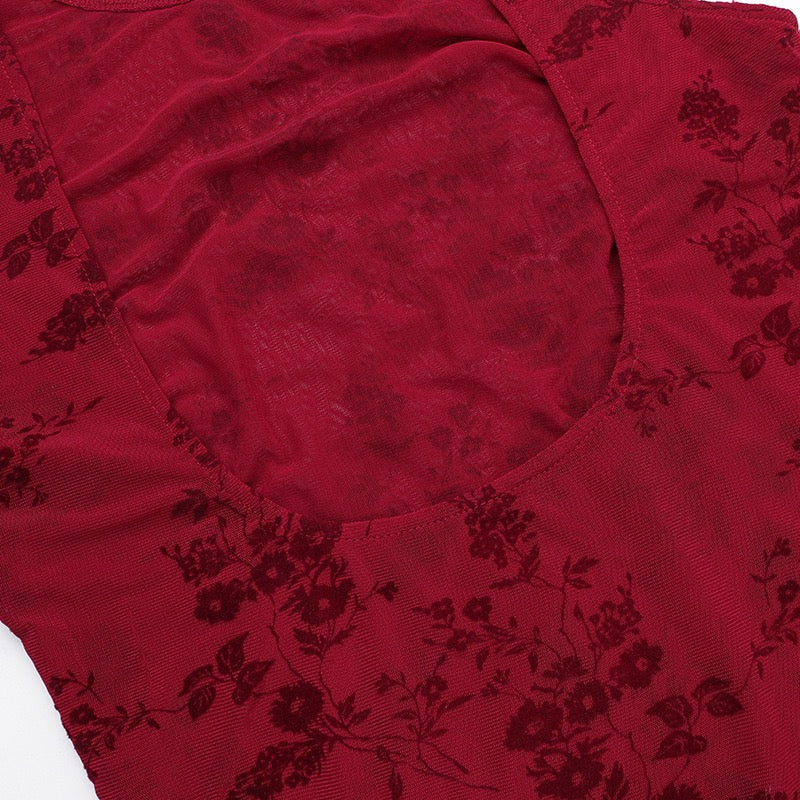 Vivre Mini Dress Burgundy