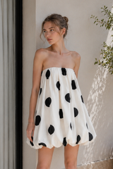 Polka Dot Print Bodycon Mini Dress
