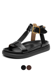 Sara Women's T-Strap Leather Sandal