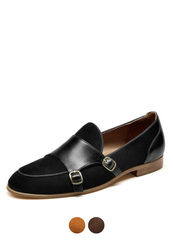 Neva Women's Leather Black Loafer Shoes