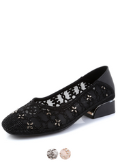 Putin Women's Fashionable Summer Pumps Black Shoes