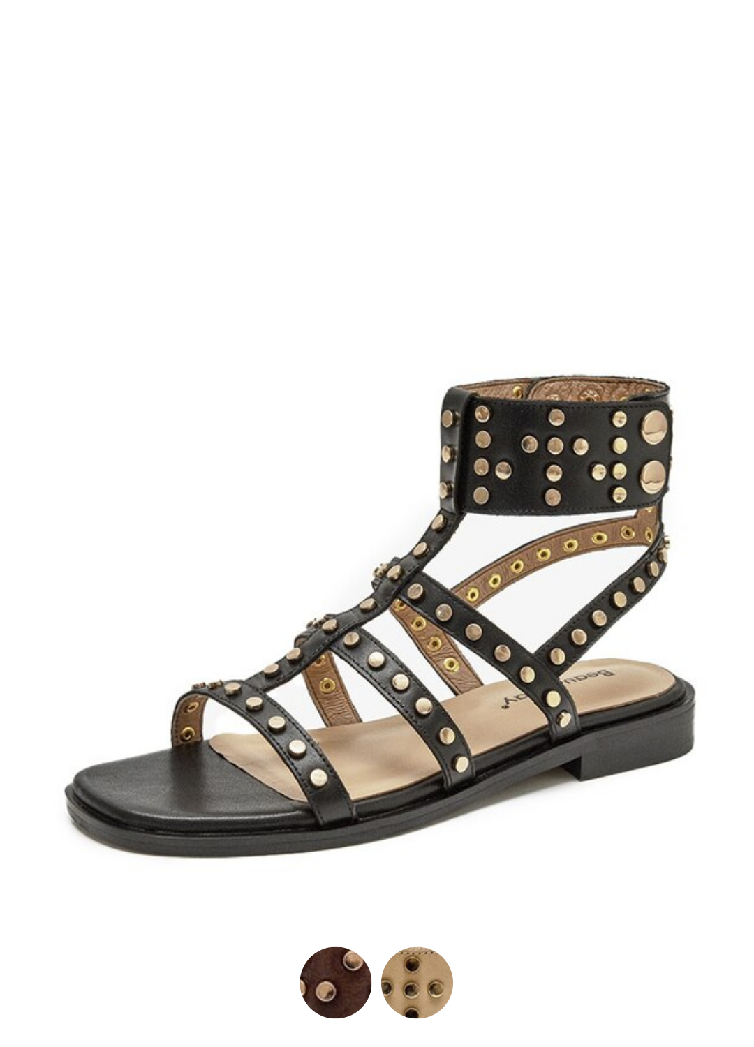 Bryony Women's Leather Gladiator Flat Sandal