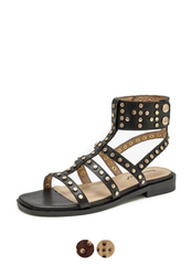 Bryony Women's Leather Gladiator Flat Sandal
