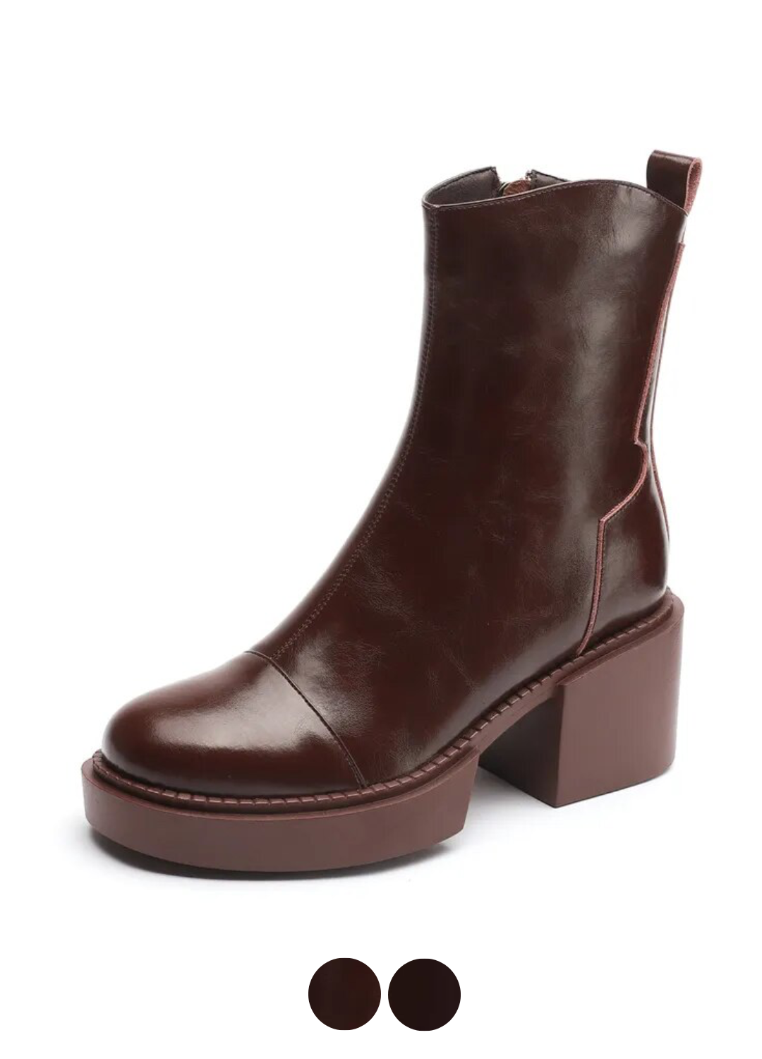Andy Women's Square Heel Leather Boots