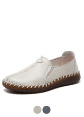 Charis Women's Flat Leather Loafer Shoes