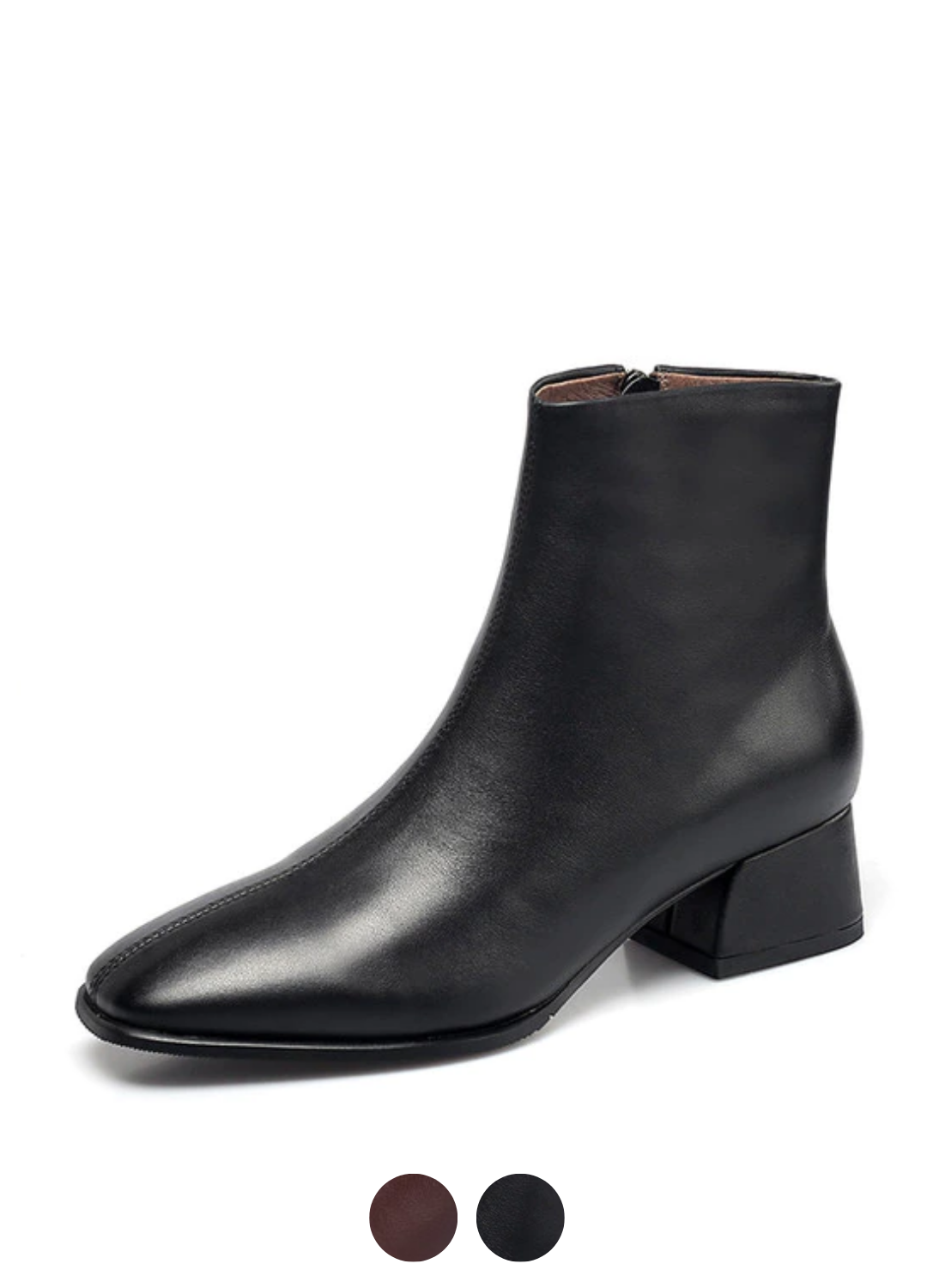 Astor Women's Leather Ankle Black Bootie