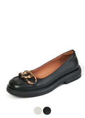 Trina Women's Flat Chain Black Shoes