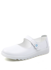 Zoe Women's White Flat Shoes for Nurse