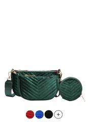 Vicenzo Women's Small Velvet Crossbody Handbag