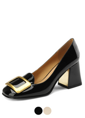 Victoria Women's Elegant Square Heels Pumps
