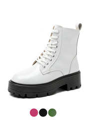 Frager Women's Leather Patent Boots
