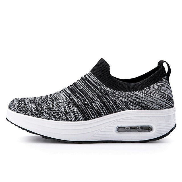 Gofit Women's Flat with Platform Mesh Walking Shoes