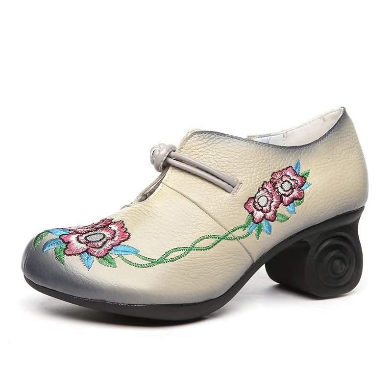 Aleida Women's Embroidery Pumps Shoes