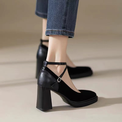 Alex Women's Ankle Straps Platform Pumps