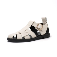 Alicia Women's Leather Flats Sandals